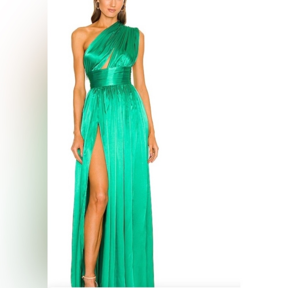 Bronx and Banco Camilla Gown in Emerald